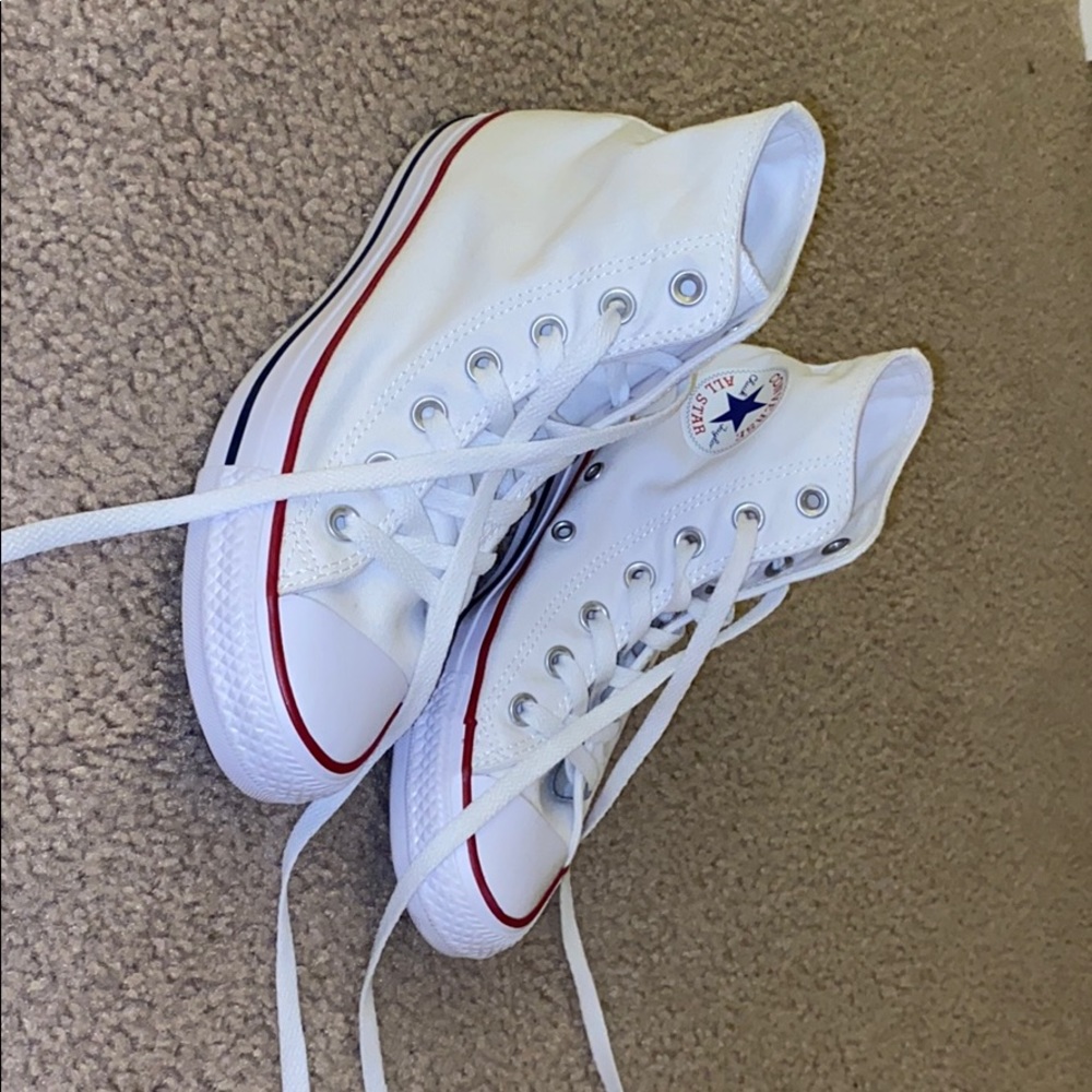 White Converse High Tops